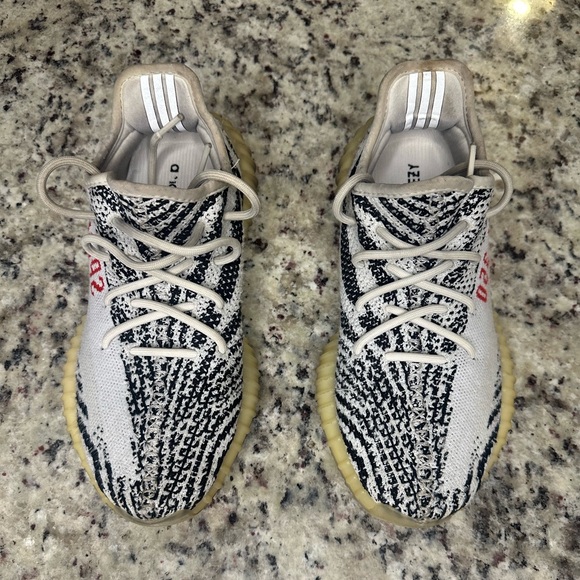 Yeezy Boost 350 V2 - Black, White, and Red - Picture 8 of 11